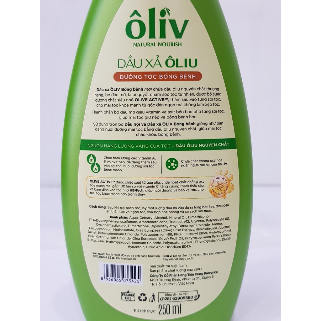 Dầu Xả Oliv PURITE 250ml