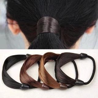 Dây cột tóc kiểu dáng tóc giả co giãn dùng để cột tóc đuôi ngựa