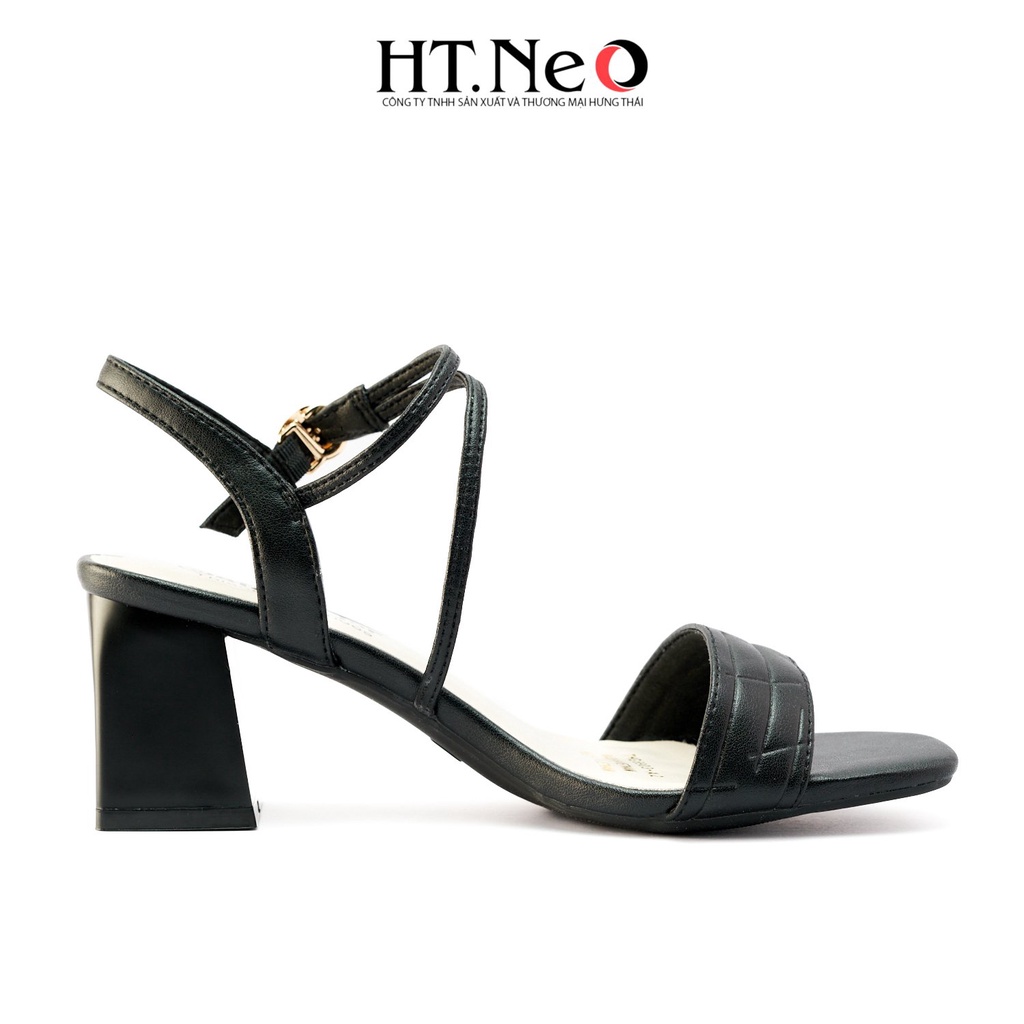 Giày sandal nữ HT.NEO da mềm mại, đế vuông, thiết kế trẻ trung, thanh lịch phương hướng classic SDN113