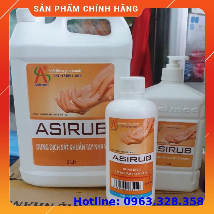 Nước Sát Khuẩn Tay, Nước Sát Khuẩn Asirub 500Ml Không Cần Rửa Lại Bằng Nước, Hàng Có Tem Chống Hàng Giả | BigBuy360 - bigbuy360.vn