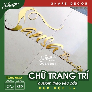 Chữ dán tường dán nổi làm theeo yêu cầu ( ảnh thật )