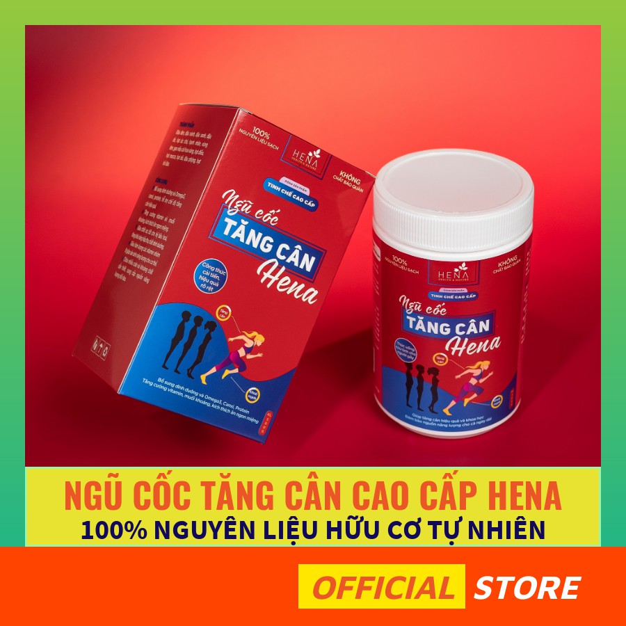 Ngũ Cốc Tăng Cân Hena 500g, Ngũ Cốc Ăn Sáng Tăng Cân Tuyệt Đối An Toàn