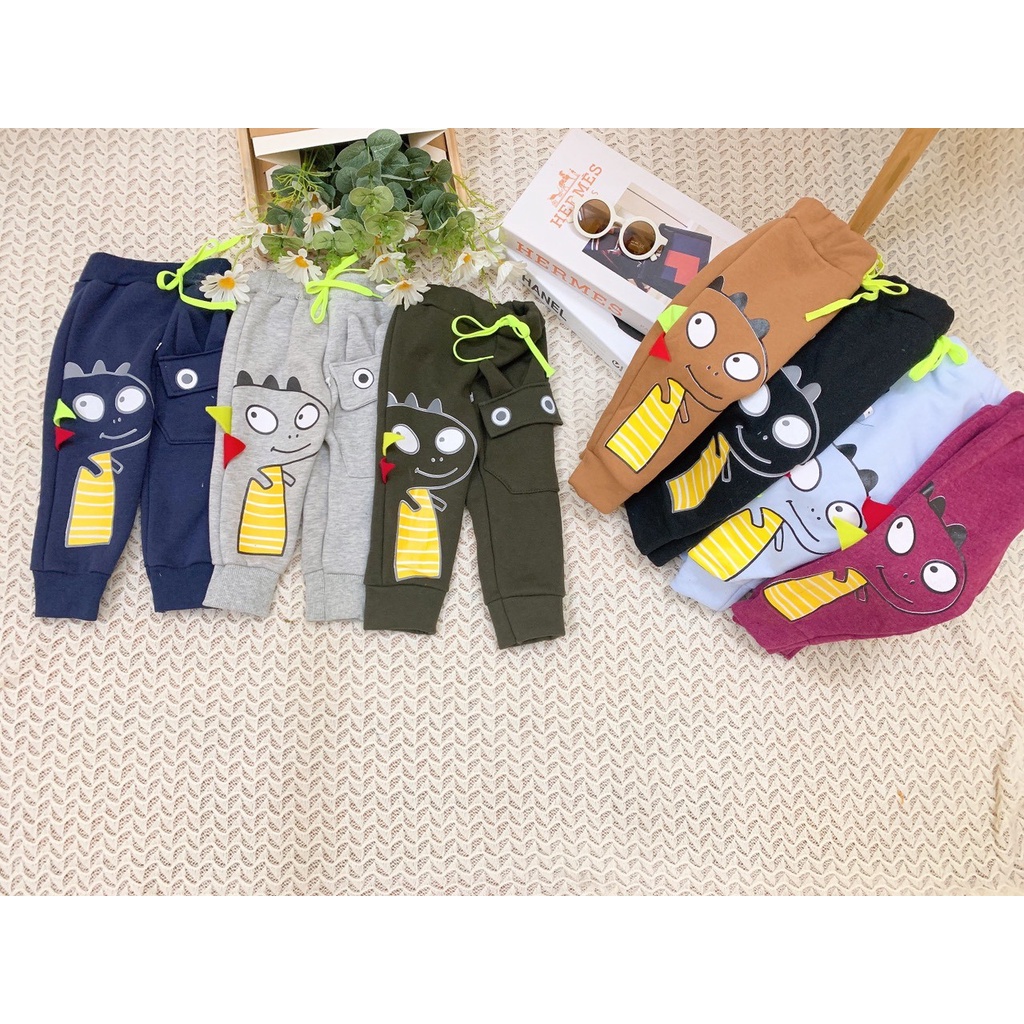 Combo 3 Quần thu đông bé trai- quần nỉ bông cho bé trai K054