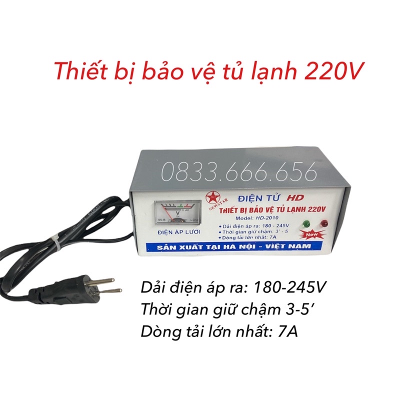 [Mã ELHA22 giảm 5% đơn 300K] Thiết bị bảo vệ tủ lạnh 220V - bộ nguồn bảo vệ tủ lạnh