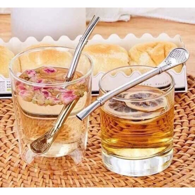 ỐNG HÚT KÈM THÌA KHUẤY INOX 304 SIÊU SANG TIỆN LỢI