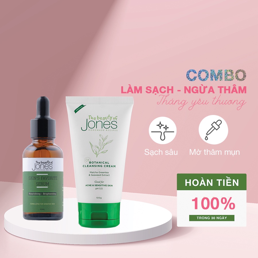 Bộ đôi làm sạch và ngừa thâm mụn The Beauty of Jones