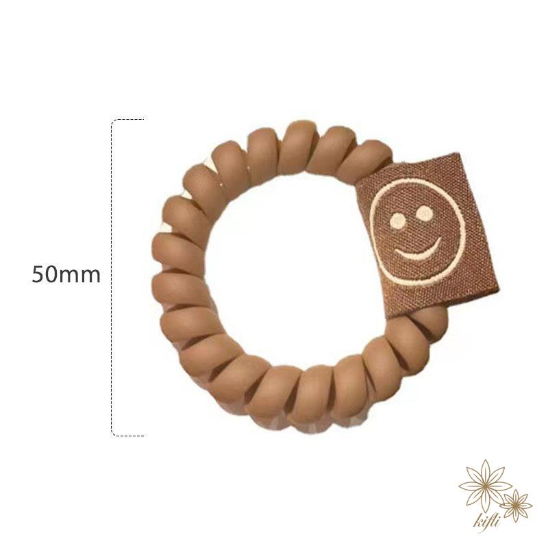 Dây Thun Cột Tóc Xoắn Ốc Hình Mặt Cười Đơn Giản 2022 Dành Cho Nữ