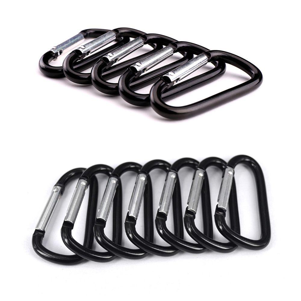 FAY Set 5 / 10 Móc Khóa Leo Núi Bằng Hợp Kim Nhôm Màu Đen