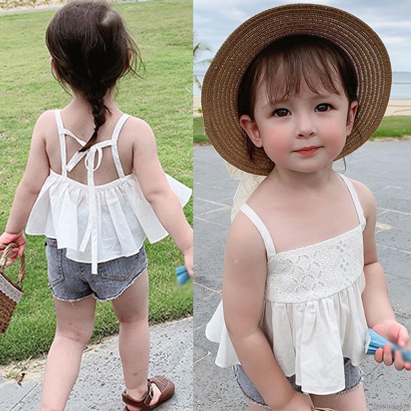 Áo hai dây trơn màu phong cách Hàn Quốc xinh xắn dành cho nữ