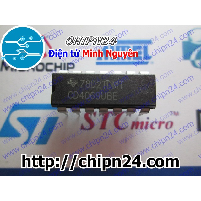 [3 CON] IC CD4069 DIP-14 (CD4069BE 4069)