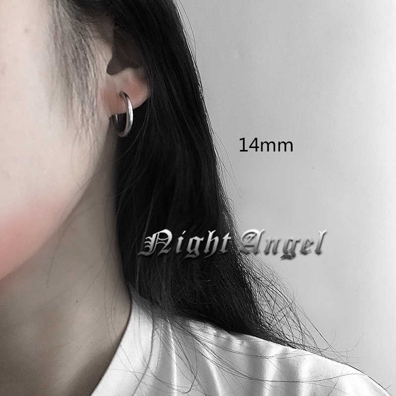 Hoa Tai Kim Loại Dạng Tròn Phong Cách Tối Giản Cho Cặp Đôi