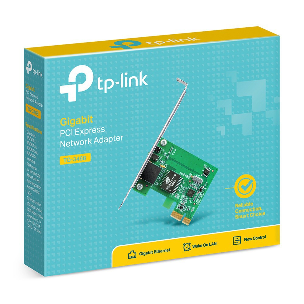 TP-Link Card mạng Wifi PCIe 10/100/1000Mbps Quản lý LAN thuận tiện - TG-3468 -Hãng phân phối chính thức