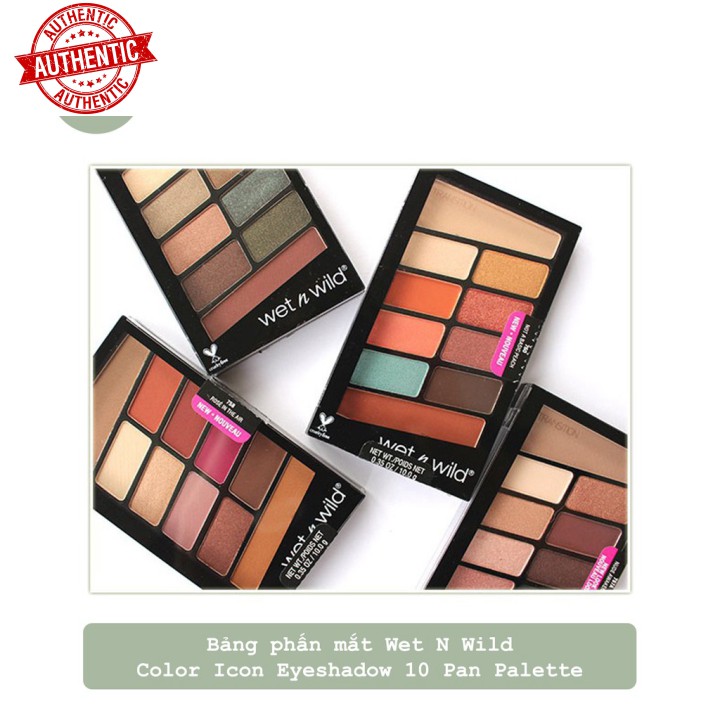 [Mã giảm giá mỹ phẩm chính hãng] Bảng phấn mắt Wet N Wild Color Icon Eyeshadow 10 Pan Palette Bunny Beauty hàng đủ bill