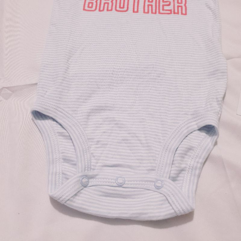 [LITTLE BROTHER]  Body chip cộc tay cho bé trai hàng xuất dư cotton