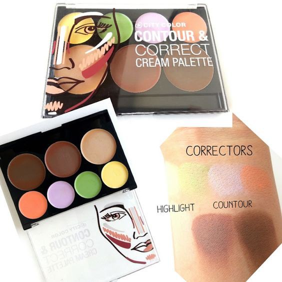 Tạo Khối &amp; Che Khuyết Điểm City Color Contour &amp; Correct Cream Palette