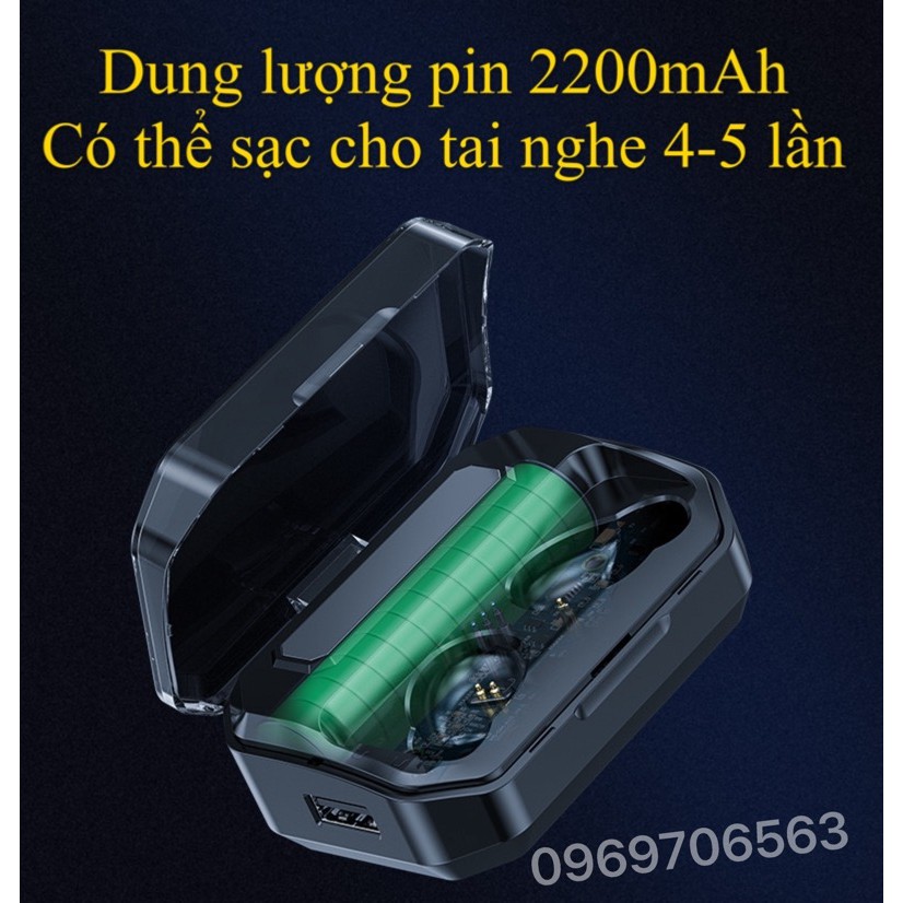 Tai Nghe Bluetooth Không Dây Cảm Ứng Thông Minh TT5 Premium Có Đèn Led LCD Âm Thanh Siêu Đỉnh 2020