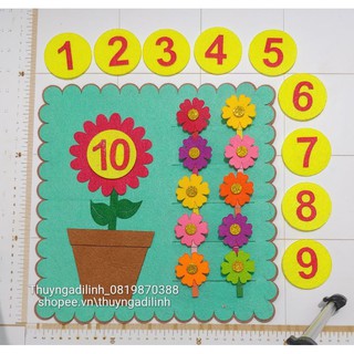 Trò chơi học toán 28cm x28cm vải nỉ mầm non!
