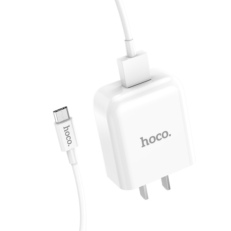 Bộ Cốc sạc và Cáp sạc Hoco C49 cổng Lightning dành cho iPhone/iPad, Output max 2A (Trắng)
