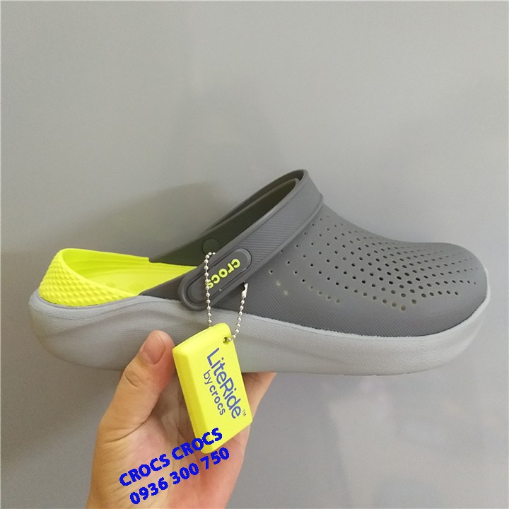DÉP SỤC C.ROC.S. LITERIDE CHO CẢ NAM VÀ NỮ MÀU XÁM LÓT VÀNG | BigBuy360 - bigbuy360.vn