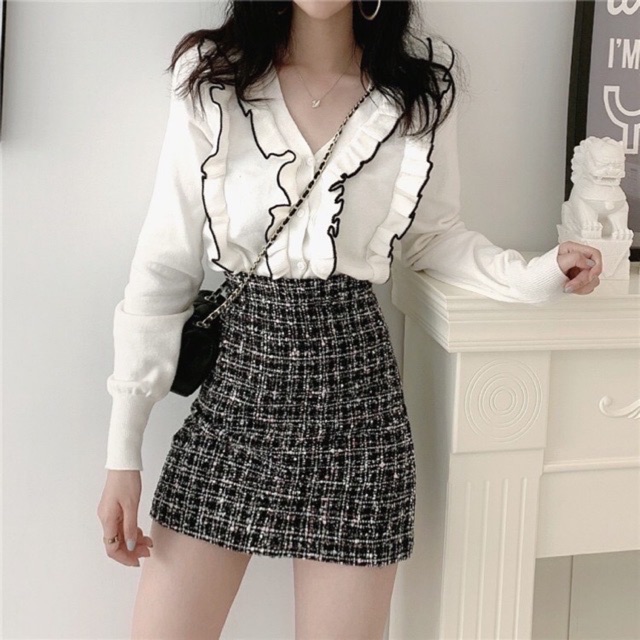 Chân váy dạ chữ A hàng quảng châu siêu xinh