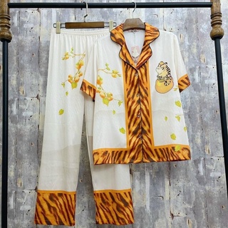 bộ pijama lụa  xước cao cấp Quảng Châu DONAN