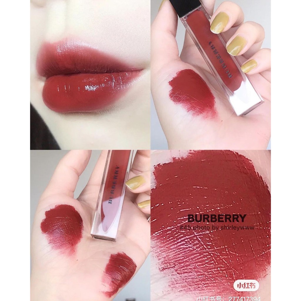 Son Bur.berry Kissed Lip Lacquer màu 45 Dark Russet - 07 Creamy Rose Fullsize