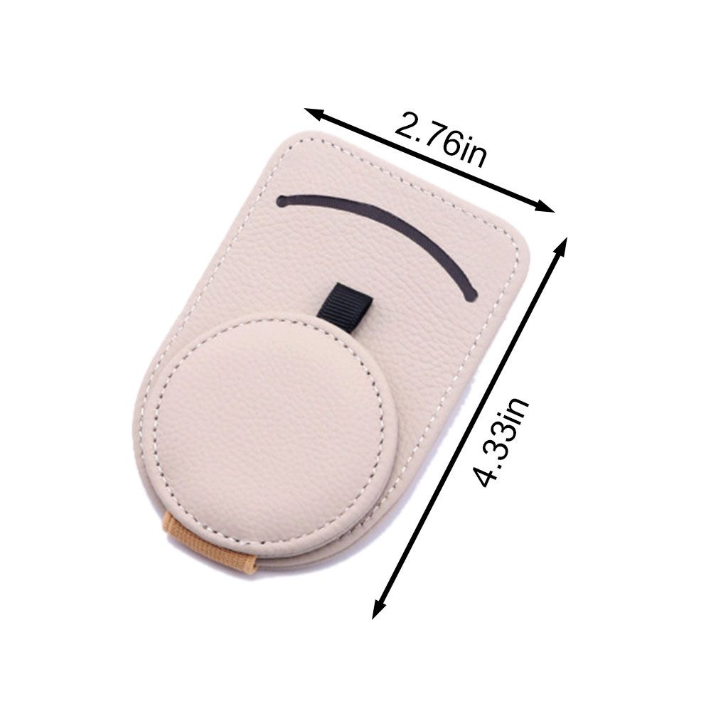 Kẹp giữ mắt kính/thẻ bằng da bò bền bỉ đa năng chất lượng cao cho xe hơi AARON1