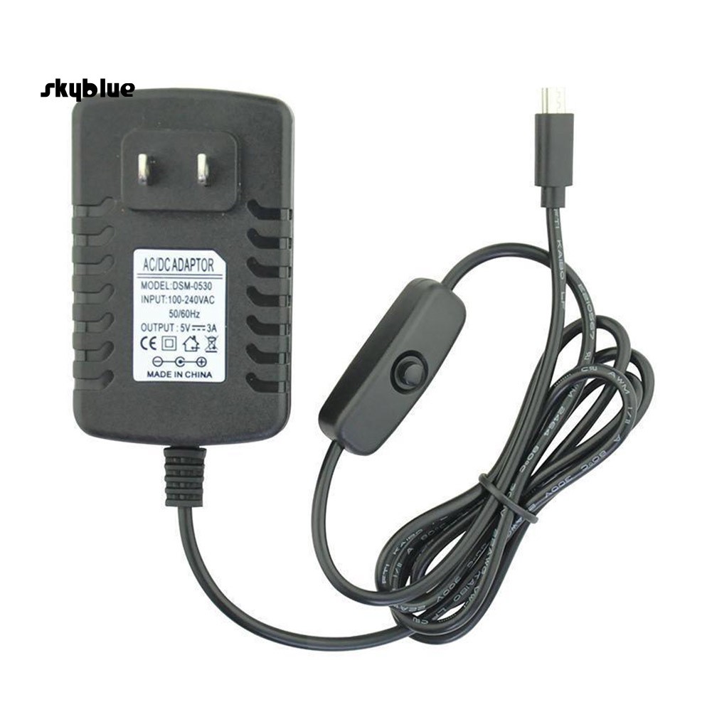 SKBL 5V 3A Micro USB AC Adapter DC Wall Power Supply Charger for Tablet PC Phone