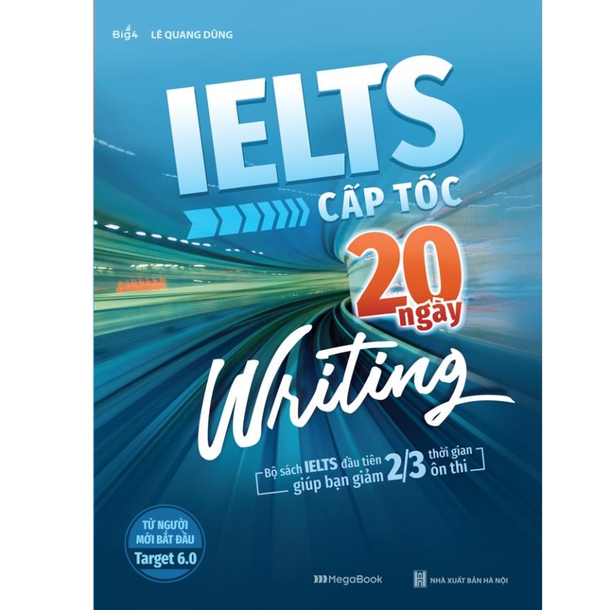 Sách Combo 4 cuốn IELTS cấp tốc 20 ngày Listening, Speaking, Reading, Writing