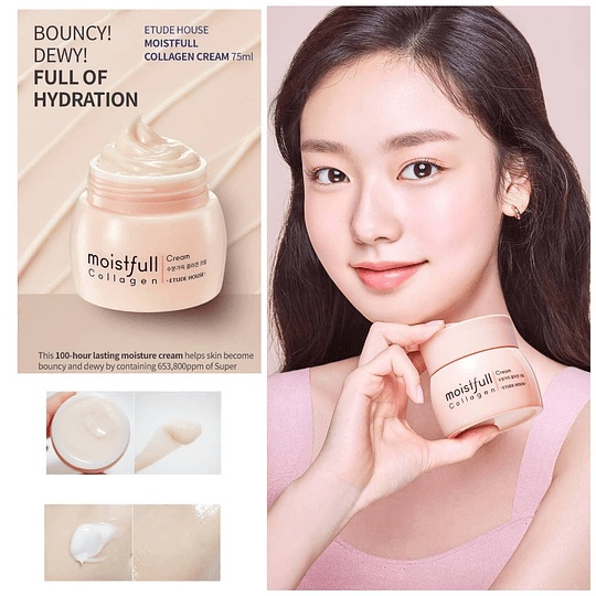 Kem Dưỡng Etude House Moistfull Collagen Deep Cream Bổ Sung Collagen, Phục Hồi Da, Cải Lão Hoàn Đồng 75ml