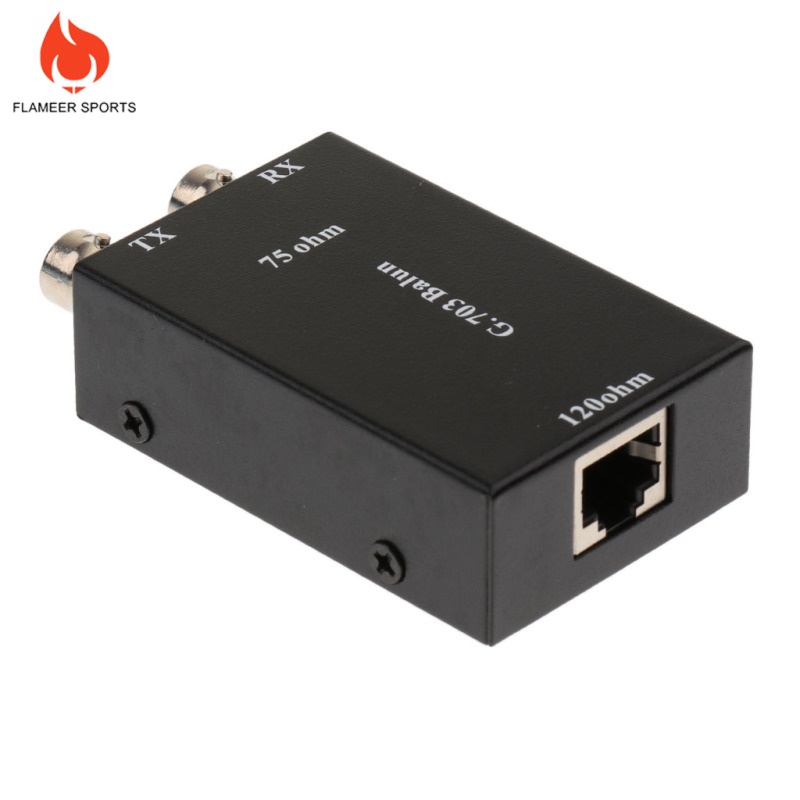 Flameer Sports BNC to  Converter Ethernet Adapters Video Balun Transceiver Black