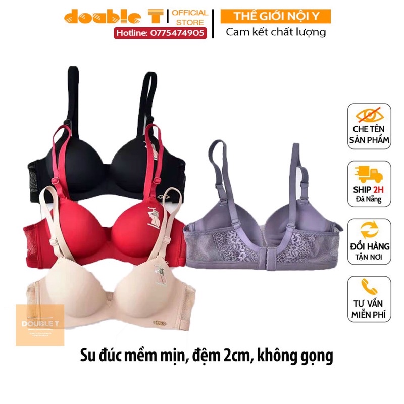 Áo ngực, áo lót không gọng su mềm mịn mút 2cm cao cấp