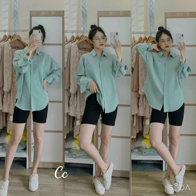 Sơmi huyền thoại nhà em về các màu: đen/xanh/nude cũng là 3màu hot hit nhất. Khách mhanh tay tậu về 1 em mặc .