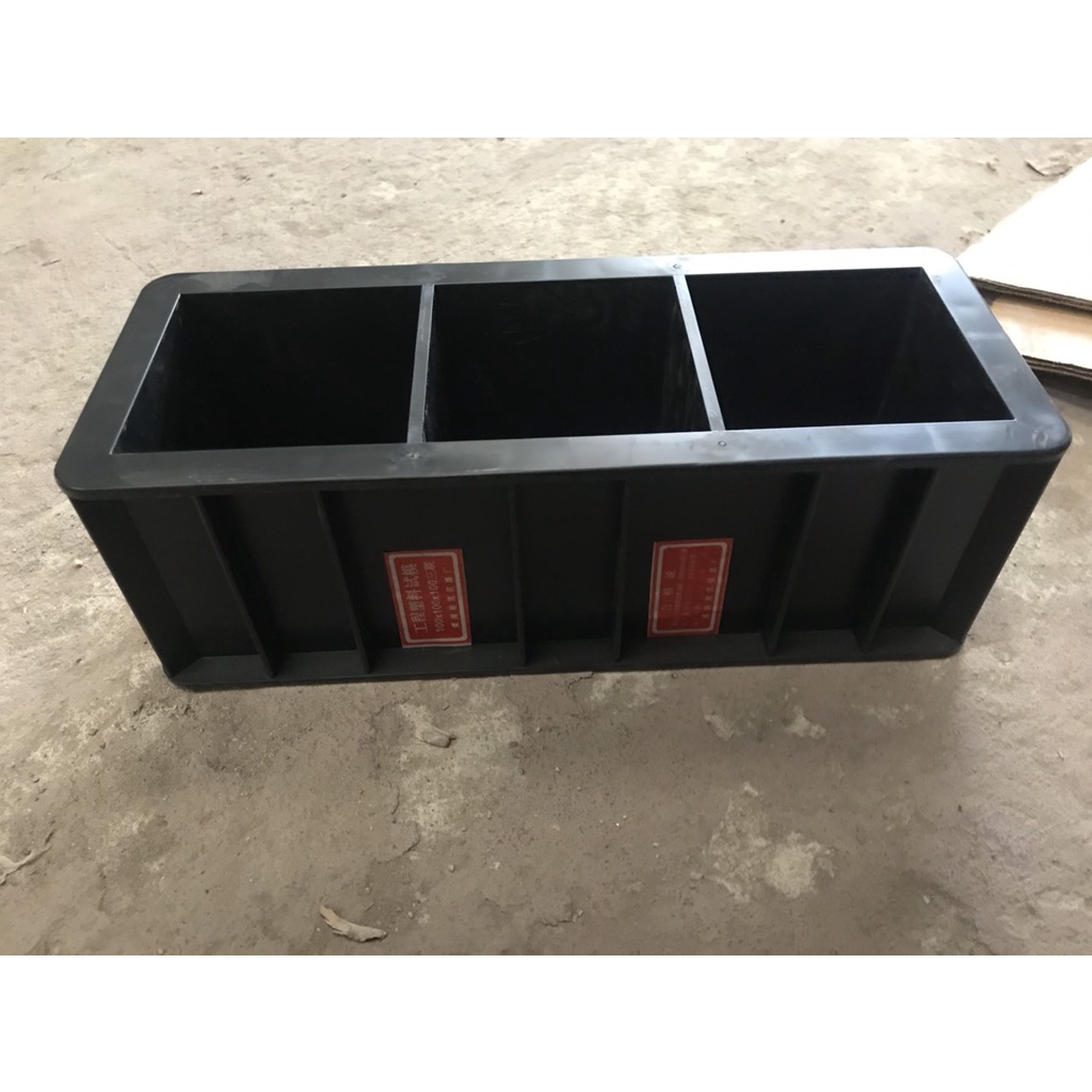 Khuôn bê tông lập phương 100x100x100mm bằng nhựa ABS cao cấp màu đen siêu bền