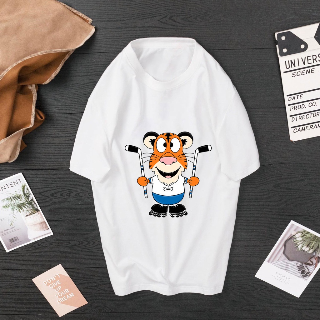 Áo thun cotton có hình hổ con siêu ngầu hàng mới về sll - a84