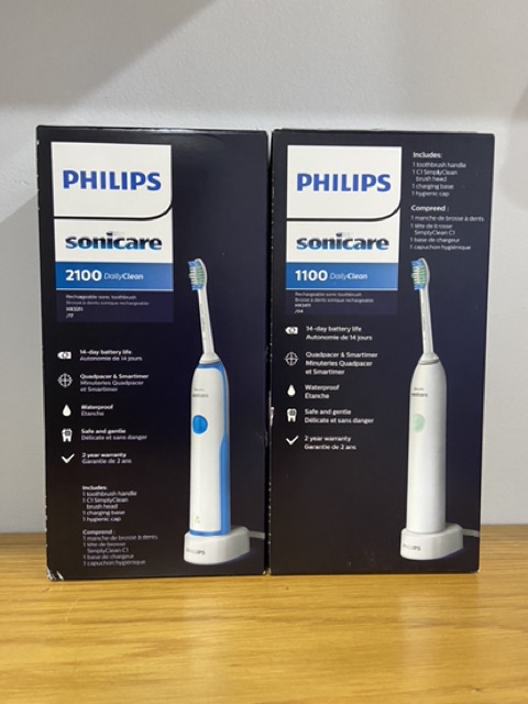 [Hàng Mỹ] Philips 2100, 1100.Bàn chải đánh răng điện từ USA, Philips Sonicare DailyClean