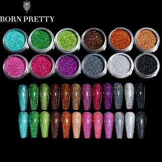 Bột làm móng BORN PRETTY sequin kim tuyến ba chiều sáng bóng trang trí nghệ thuật