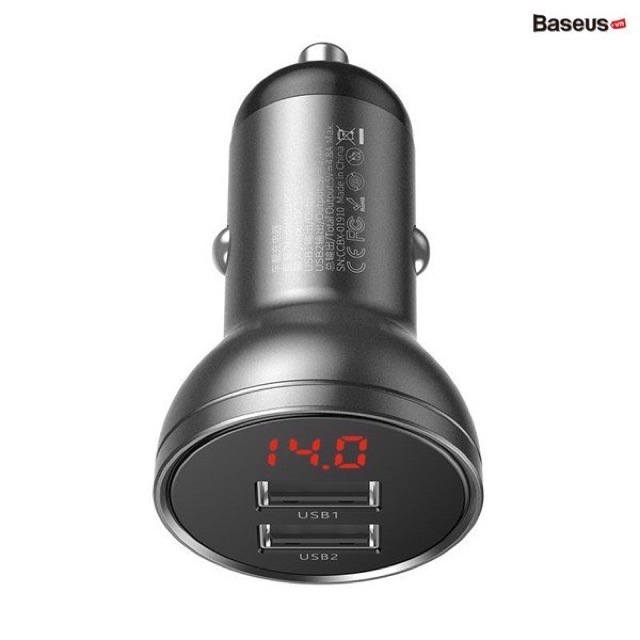 Tẩu sạc đa năng dùng cho xe ô tô Baseus Digital Display