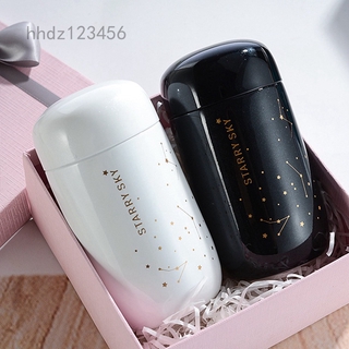 Bình giữ nhiệt chân không chống rò rỉ dung tích 200ml kích thước mini bằng thép không gỉ 304 họa tiết trời sao