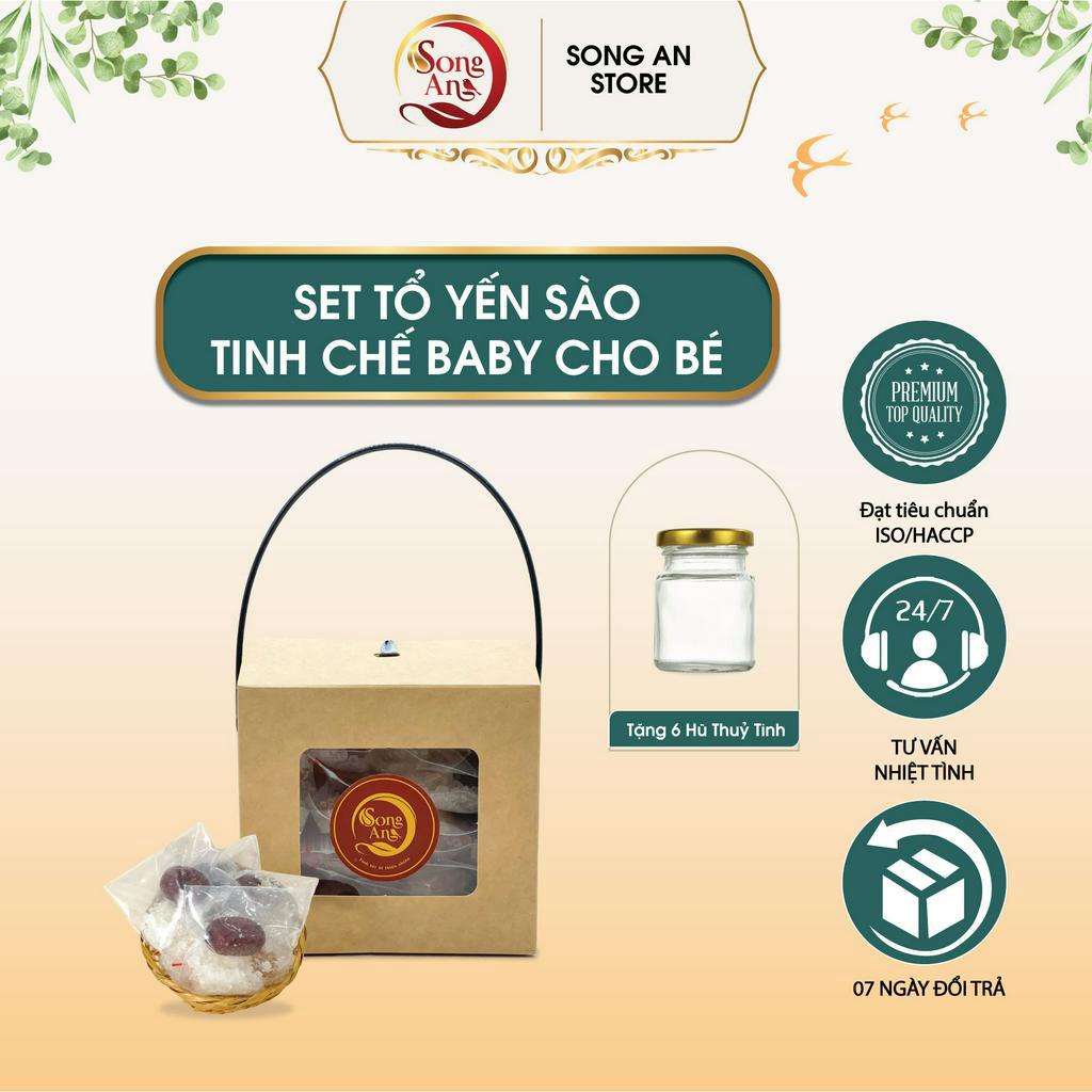 Yến sào tinh chế baby, yến vụn tinh chế Song An Food bổ sung dưỡng chất cho bé chia sẵn túi nhỏ