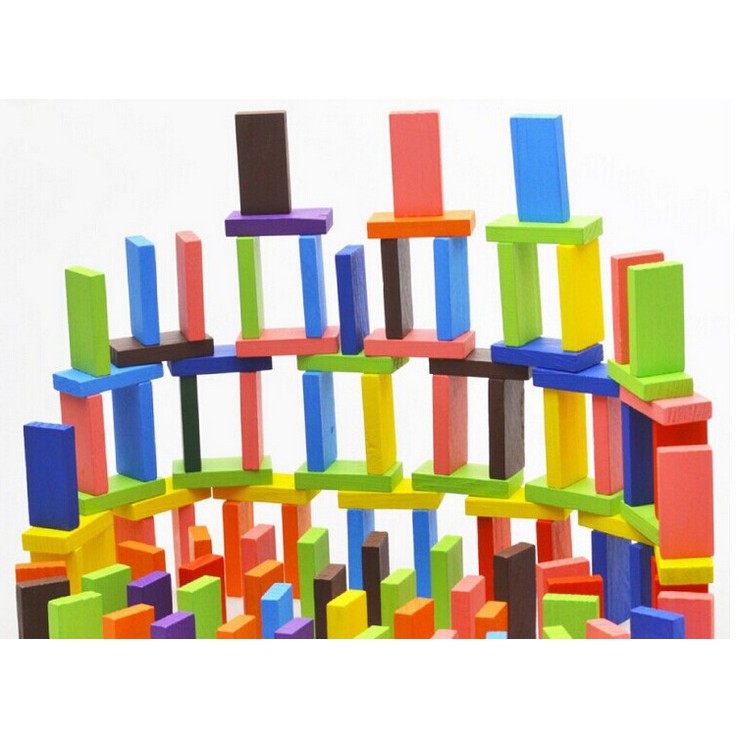 Đồ Chơi Gỗ Bộ Domino 120 Mảnh, Bộ Đồ Chơi Domino 100 Mảnh Xếp Hình Bằng Gỗ, Đồ Chơi Xếp Hình 100 - 120 Mảnh.