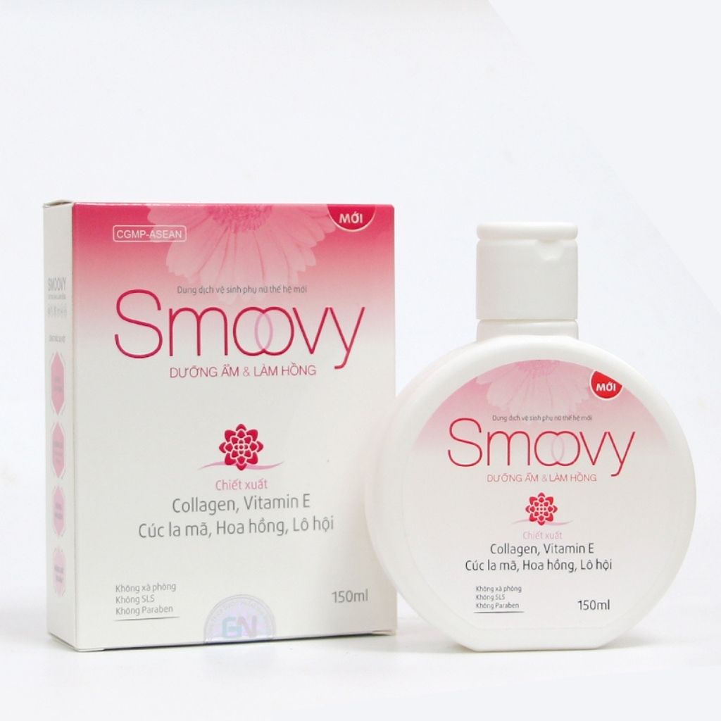 Combo 3 dung dịch vệ sinh phụ nữ Smoovy giảm ngứa khử mùi và làm hồng vùng kín (150ml/chai)