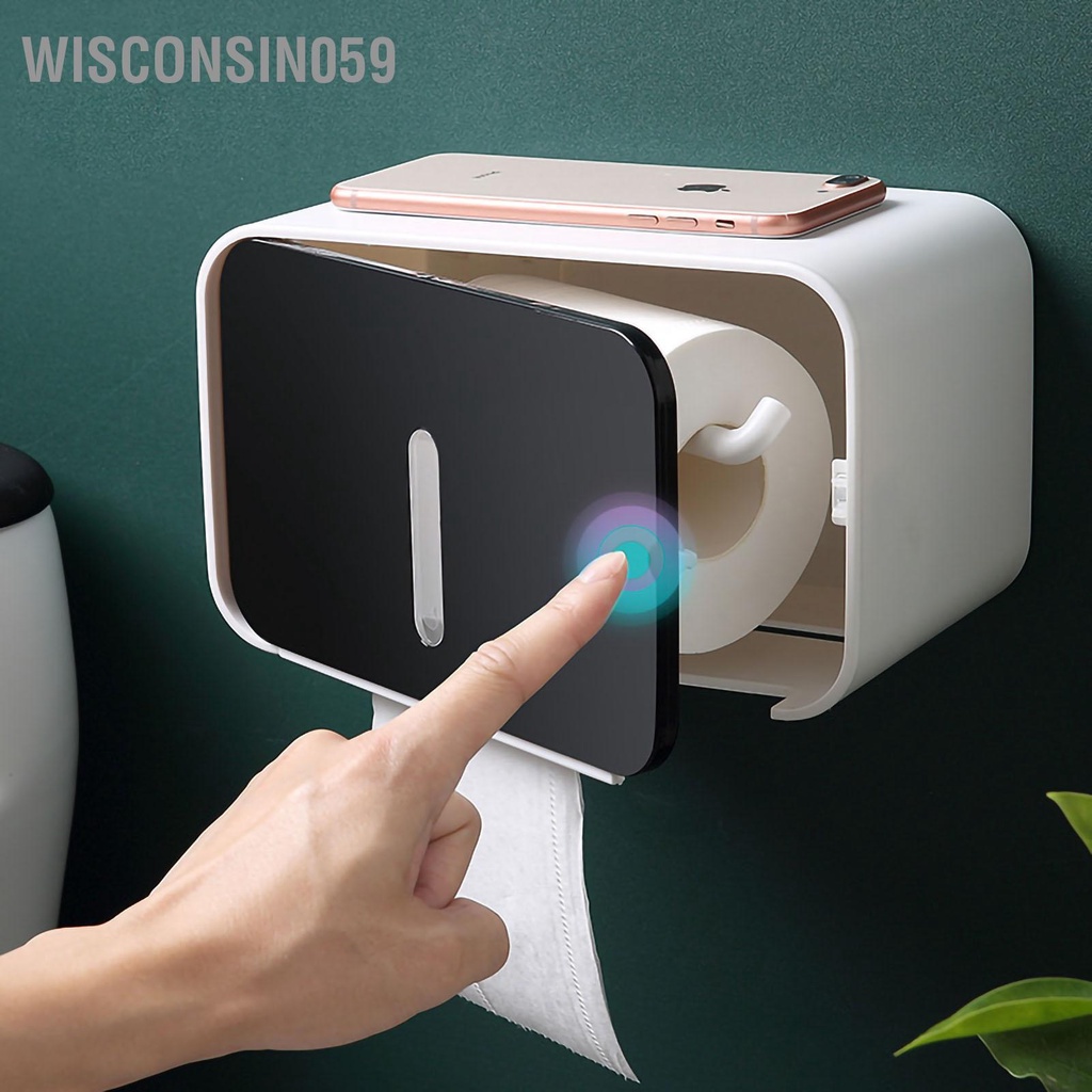 [Hàng Sẵn] Hộp đựng Giấy Vệ Sinh Cao cấp Đa năng Hộp khăn giấy Sang trọng Tiện dụng Kệ để đồ nhà tắm 【Wisconsin059】