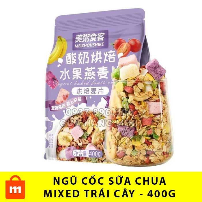 【LOẠI NGON】 Ngũ Cốc Ăn Kiêng Sữa Chua Dinh Dưỡng Mix Trái Cây (Yogurt Fruit Baked Oatmeal) - 400g