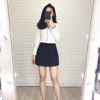 Quần giả váy 2 màu vàng đen