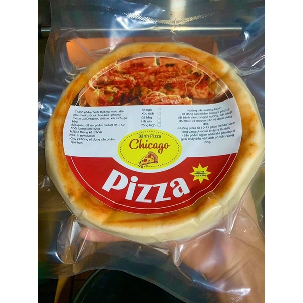 Bánh pizza nhồi chicago size 16cm thơm ngon