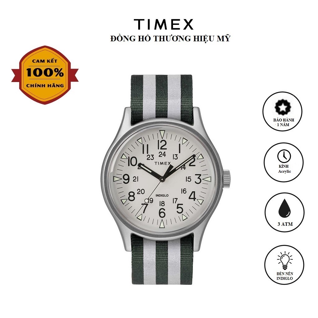 Đồng hồ nam Timex MK1 Aluminum 40mm TW2R80900 Dây Vải - Chính Hãng