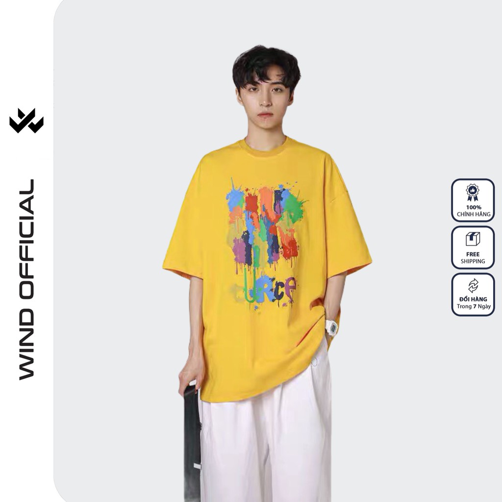 Áo thun tay lỡ WIND phông unisex form rộng TURCE nam nữ cotton ulzzang oversize | BigBuy360 - bigbuy360.vn