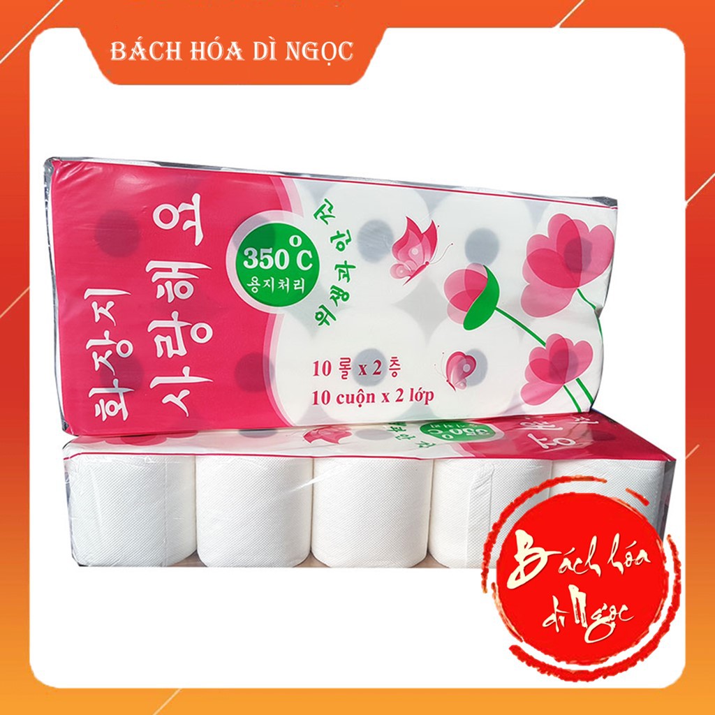 [RẺ BẤT NGỜ] Giấy vệ sinh cuộn 2 lớp  THIÊN AN NAM x 10 cuộn chuẩn Hàn Quốc mịn, dai