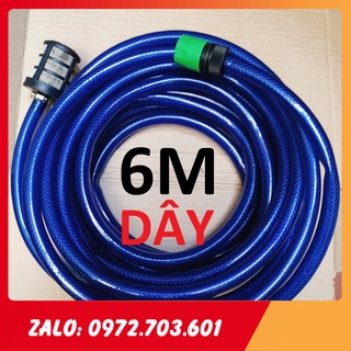 Dây cấp nước máy rửa xe gia đình 6m, dây dẫn nước đầu vào, đầu lọc rác
